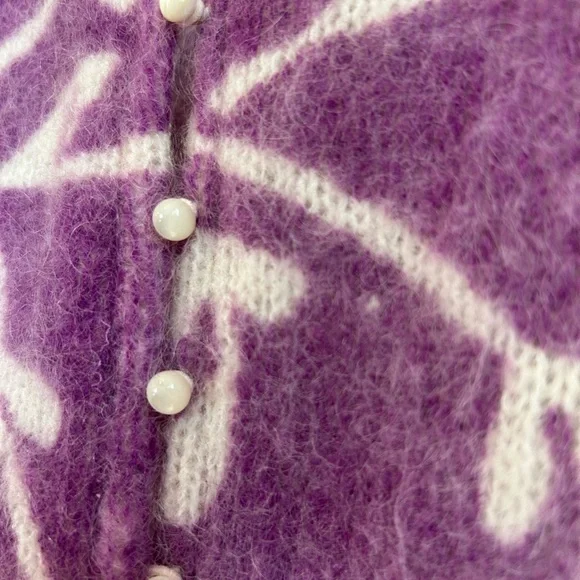 Sézane Purple Floral Cardigan - Picture 3 of 9